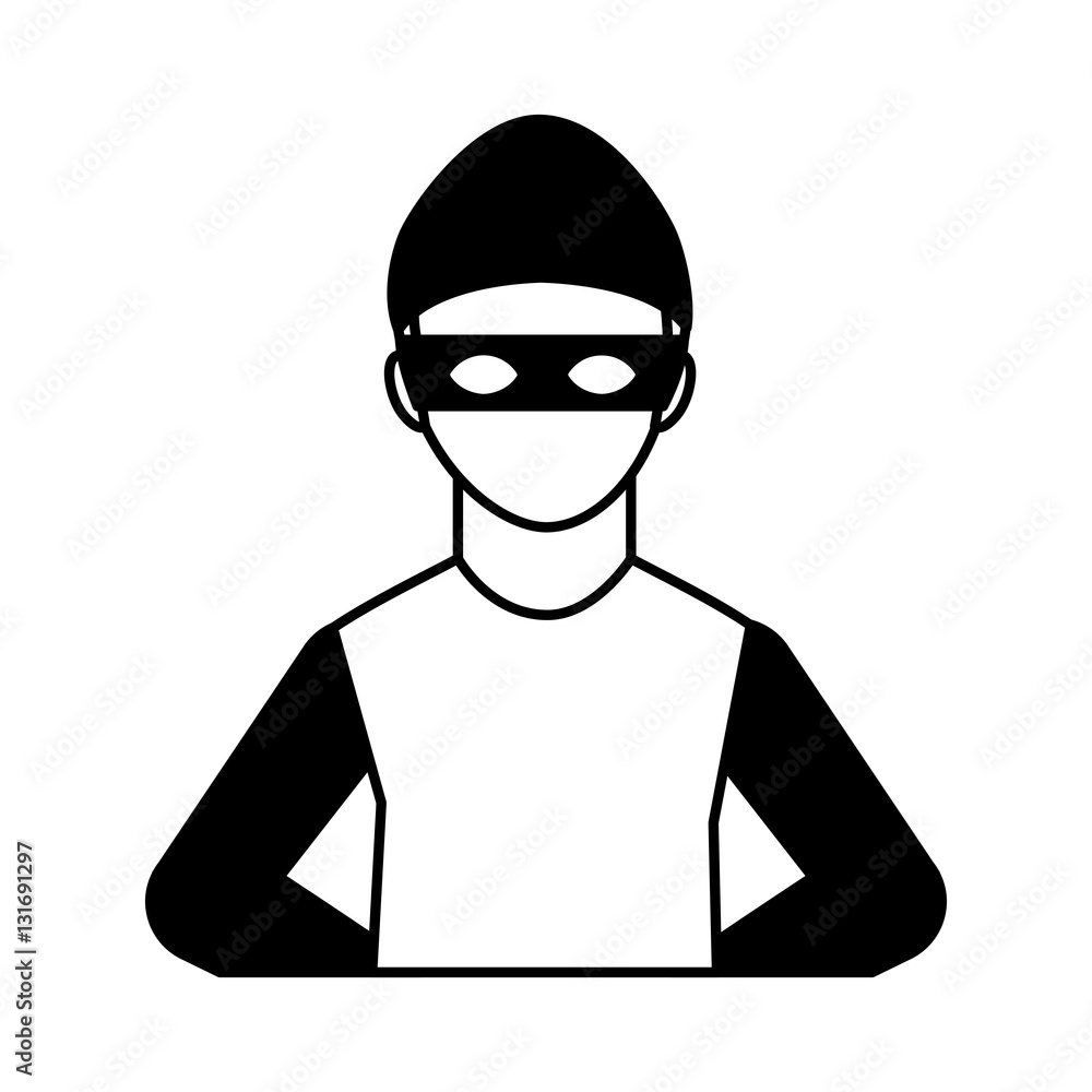 hacker avatar character isolated icon vector illustration design