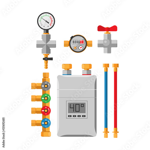 Pipes vector icons isolated.
