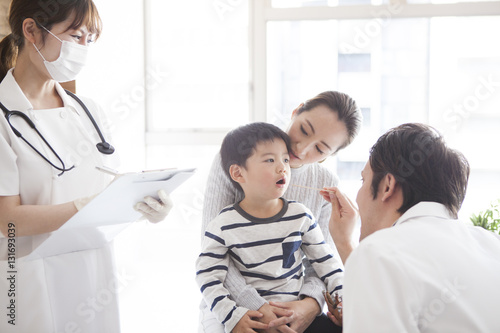 Pediatrics, cold, examination, throat