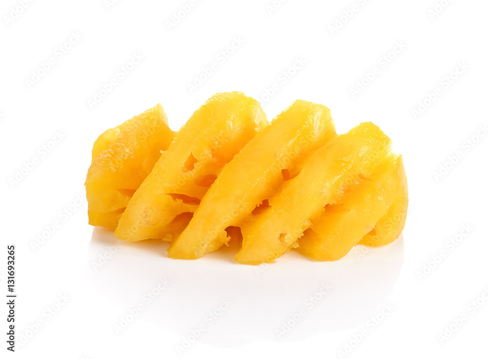 Slice of pineapple isolated on white Slice of pineapple isolated on white