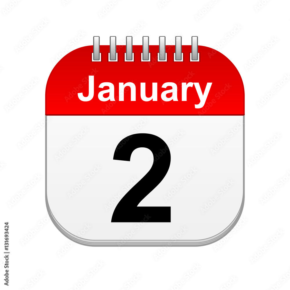 January 2 calendar icon January 2 calendar icon