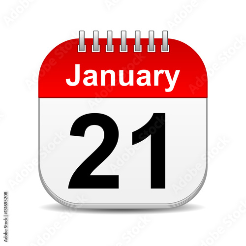 January 21 calendar icon photo