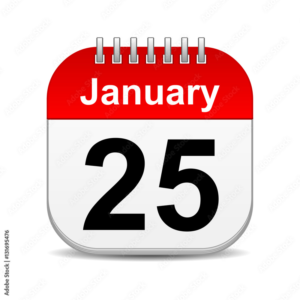January 25 calendar icon