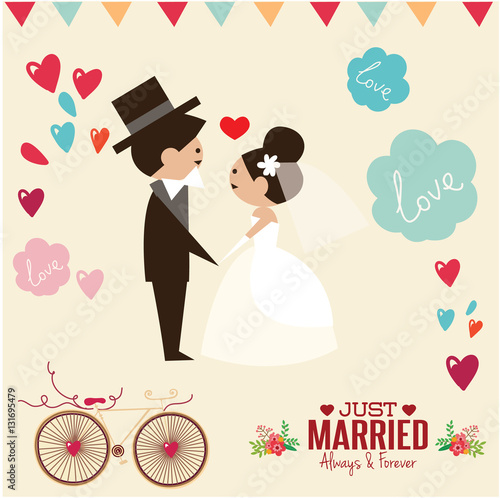 wedding invitation card template vector.