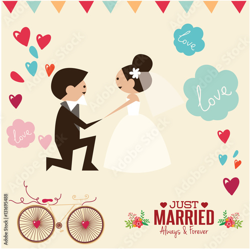 wedding invitation card template vector.