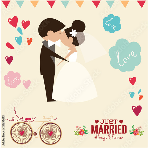 wedding invitation card template vector.