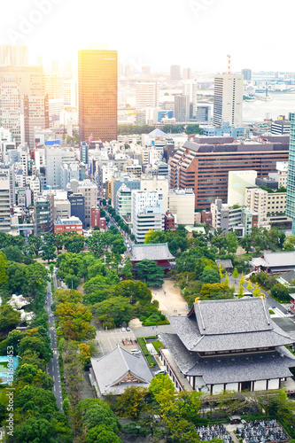 Photography Asia Business concept for real estate - panoramic modern cityscape building bird