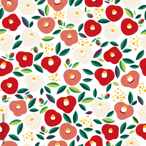 花柄背景イラスト 椿 Stock ベクター Adobe Stock 花柄背景イラスト 椿 Stock ベクター Adobe Stock