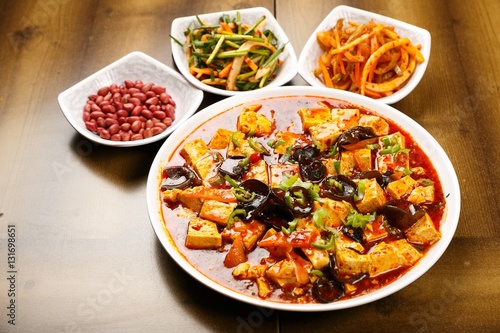 마파두부-mapa dubu,Mapa Tofu, bean, spicy, chili oil, tofu