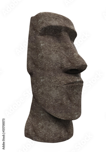 Moai Statue Isolated photo