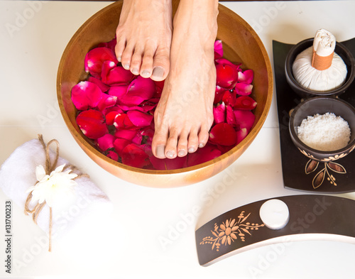 Spa treatment and product for female feet spa  Thailand. select and soft focus