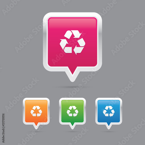 Recycle Pin Marker Icons