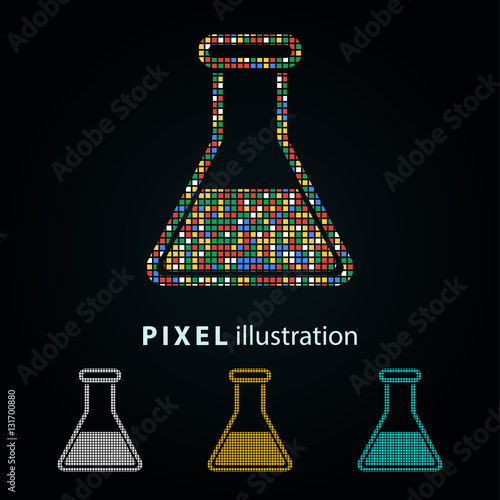 Flask - pixel illustration.