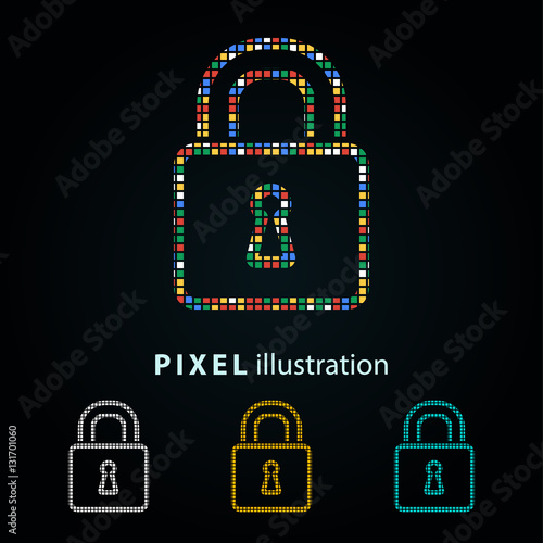 Lock - pixel illustration.