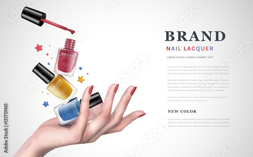 colorful nail lacquer ad