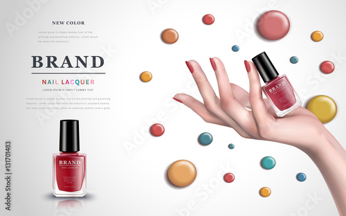colorful nail lacquer ad
