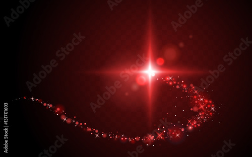 streak of red light