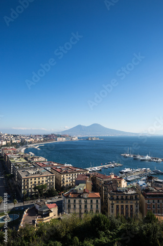 Panorama di Napoli e del Vesuvio