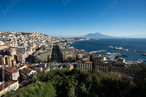 Panorama di Napoli e del Vesuvio