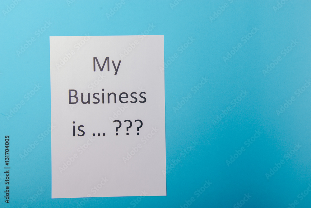 Business word with business document paper on blue background Business word with business document paper on blue background