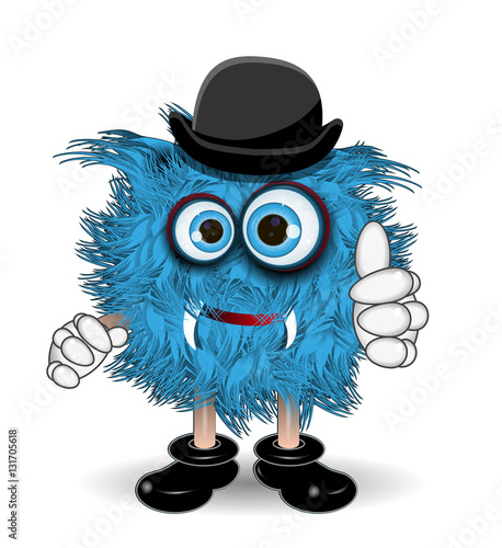 Blue Monster in the Hat