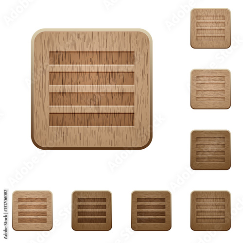 Text align justify wooden buttons
