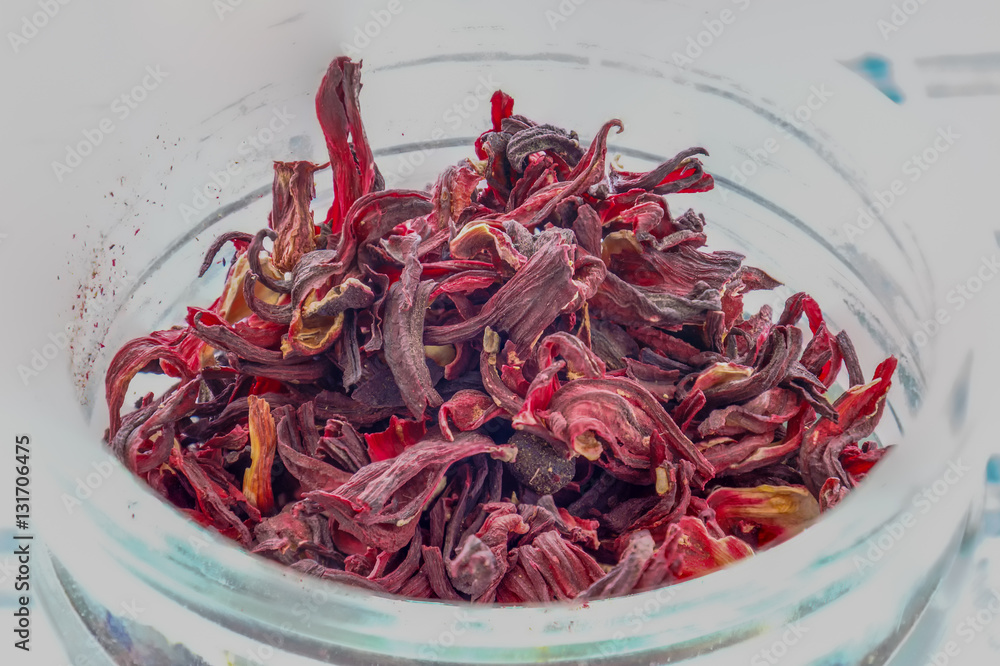 Fototapeta premium Dried hibiscus leaves