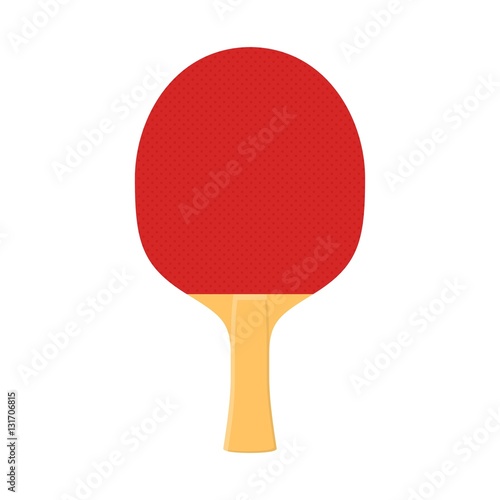 Racket for playing table tennis or ping-pong vector isolated on white background.