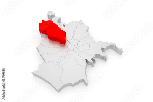 Foto Monte Mario - Rom Stadtplan - Bezirke 3D
