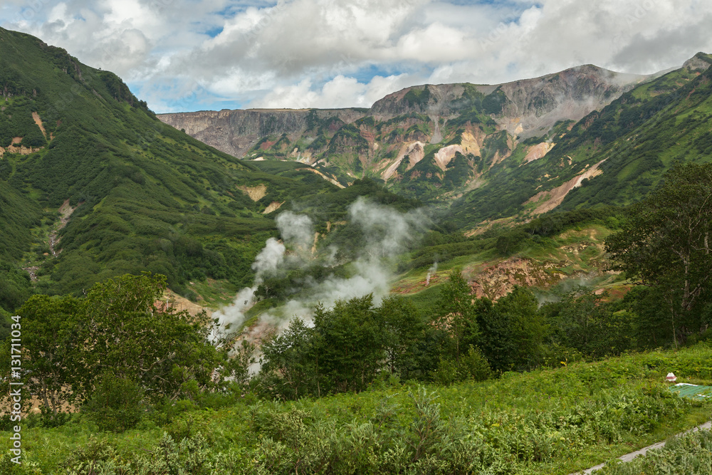 Famous Valley of Geysers. Famous Valley of Geysers.