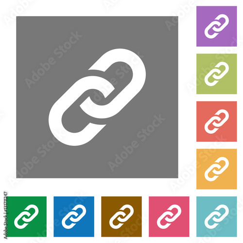 Link square flat icons