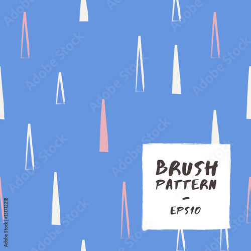 Blue and White Abstract Hand Drawn Pattern   Vector Illustration