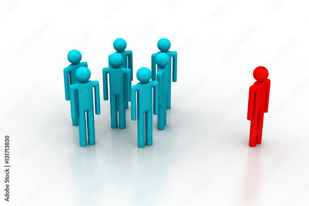 Leadership concept, leader and team Leadership concept, leader and team