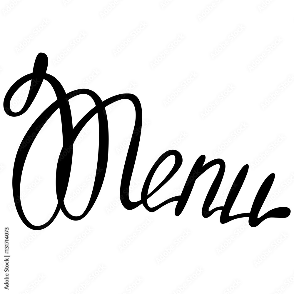 Naklejka premium Lettering menu
