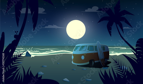 summertime at the night.