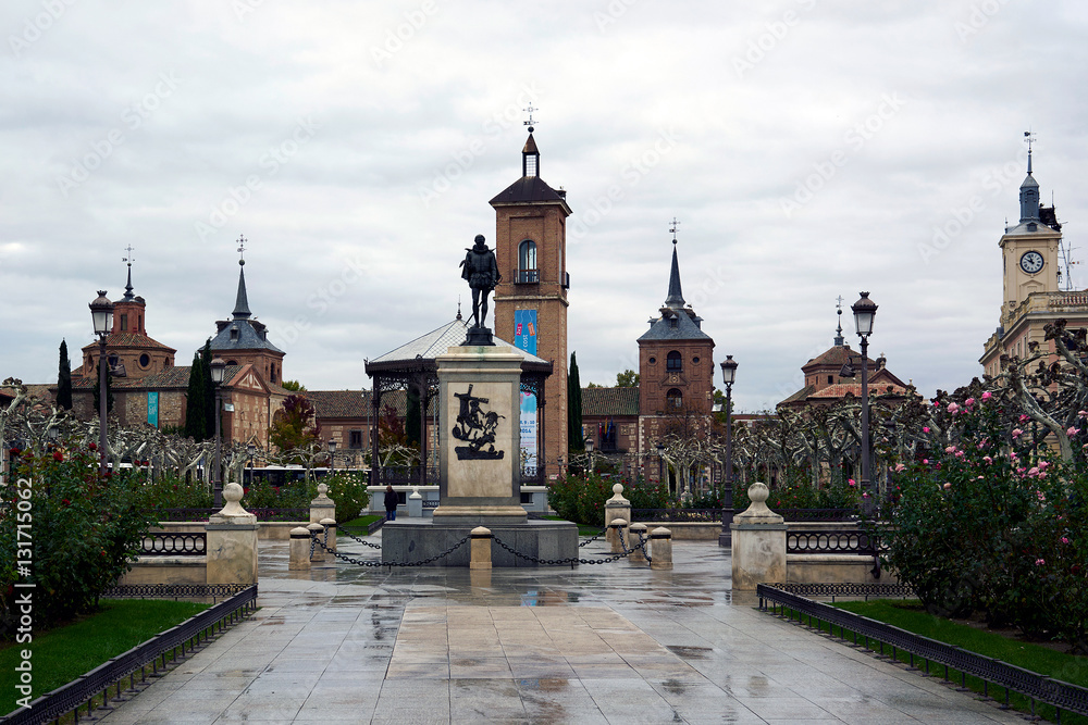 streets, monuments and old buildings of the town of Alcala de He