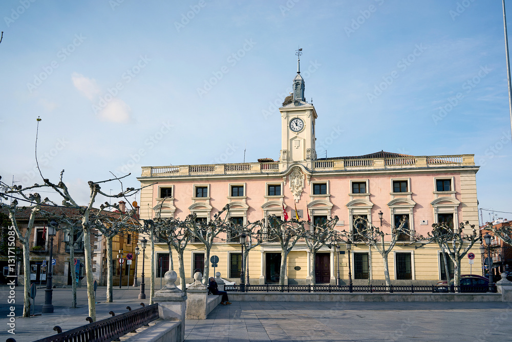 Naklejka premium streets, monuments and old buildings of the town of Alcala de He