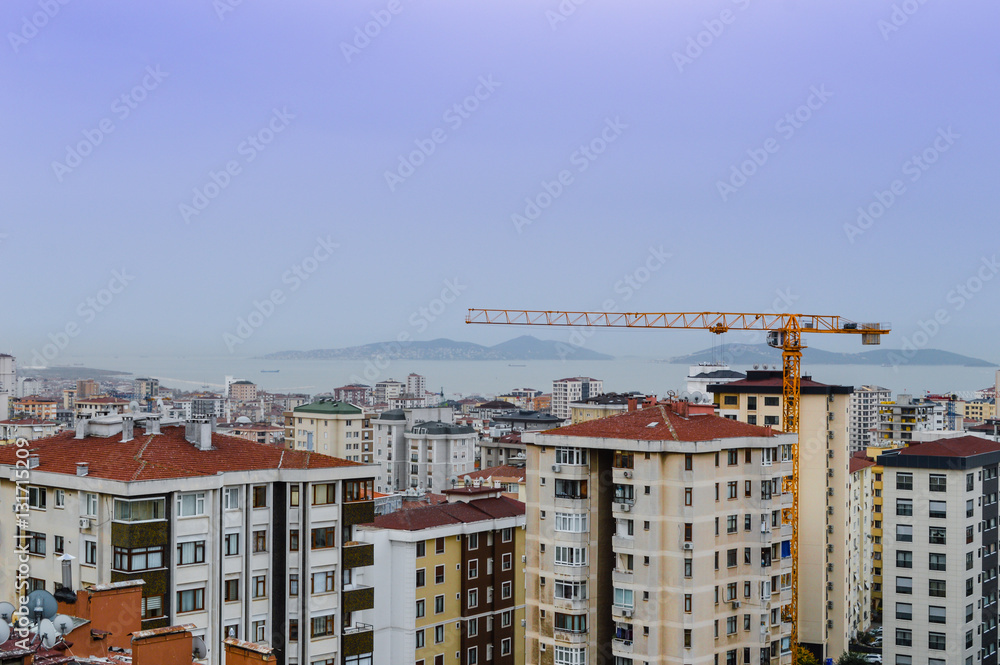 Aerial view of Kadikoy district of Istanbul city Aerial view of Kadikoy district of Istanbul city
