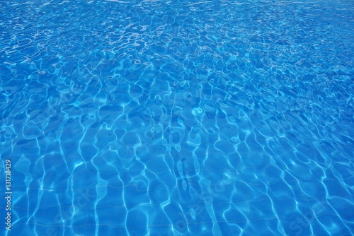 blue water reflex in swimming pool