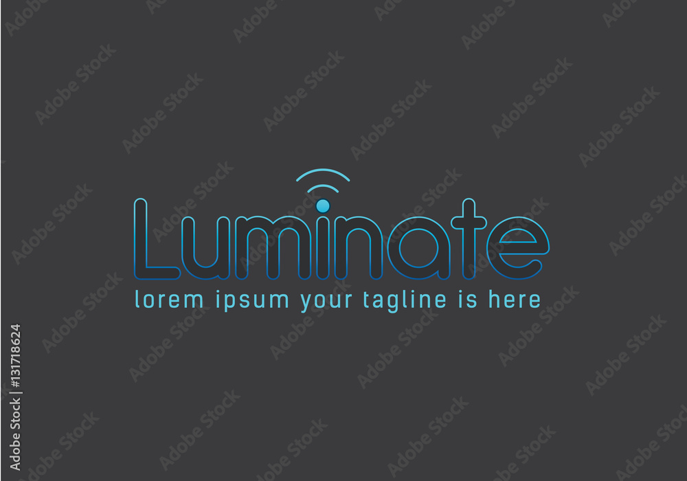 Concept of illuminate logo, web services Concept of illuminate logo, web services