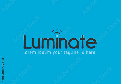 Concept of illuminate logo, web services