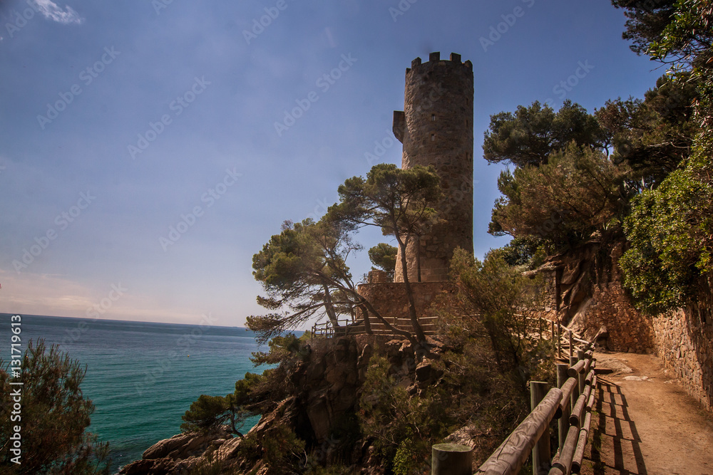 A beautiful coastal landscape of Mediterranean sea in Spain A beautiful coastal landscape of Mediterranean sea in Spain