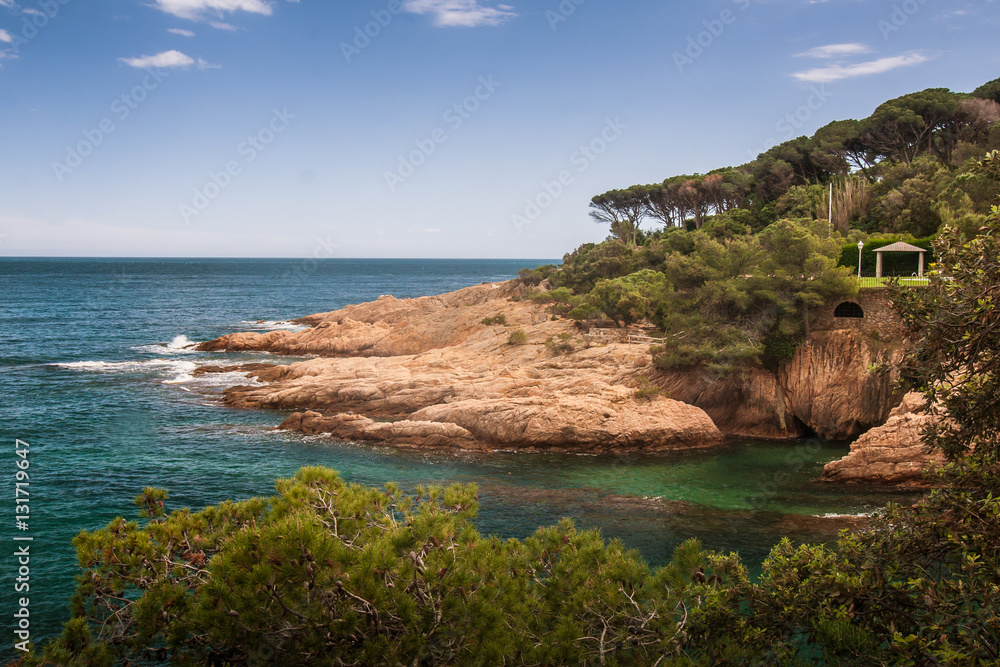 Obraz premium A beautiful coastal landscape of Mediterranean sea in Spain