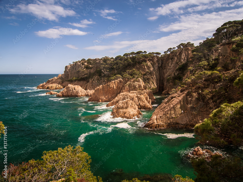 Obraz premium A beautiful coastal landscape of Mediterranean sea in Spain