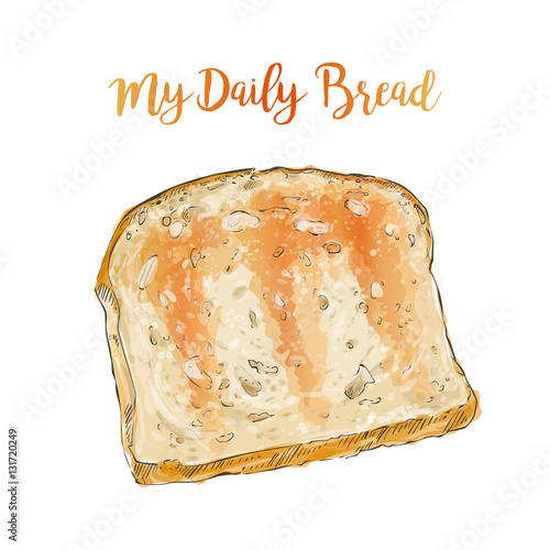 vector toasted bread