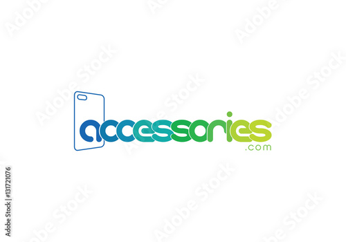 Mobile Store Accessories logo concept illustration