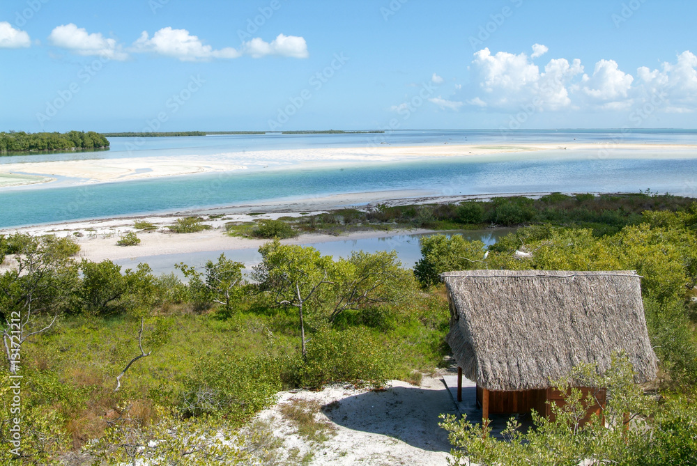 View on the island de los Pajaros in Holbox View on the island de los Pajaros in Holbox