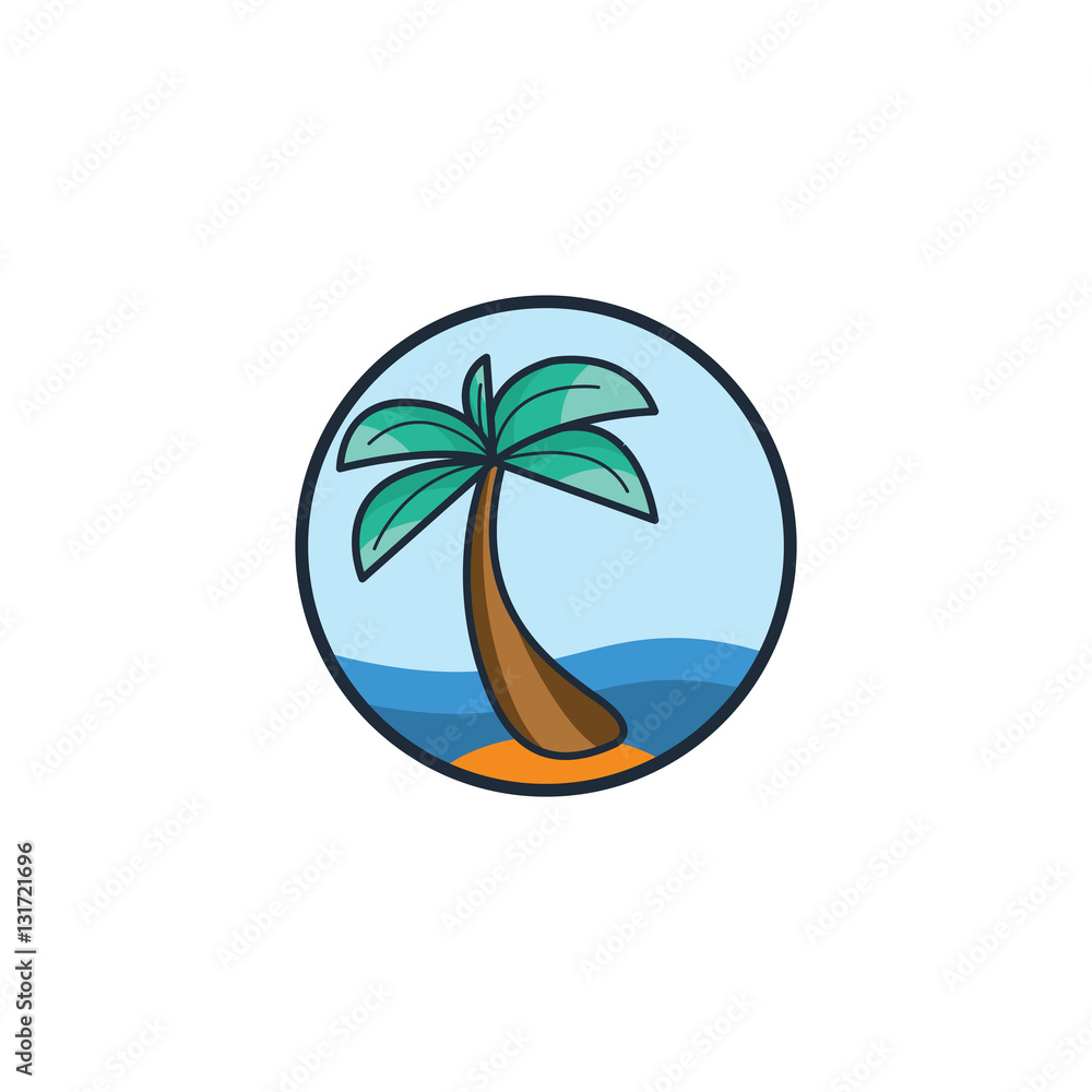 Summer Travel Logo Icon Vector Element