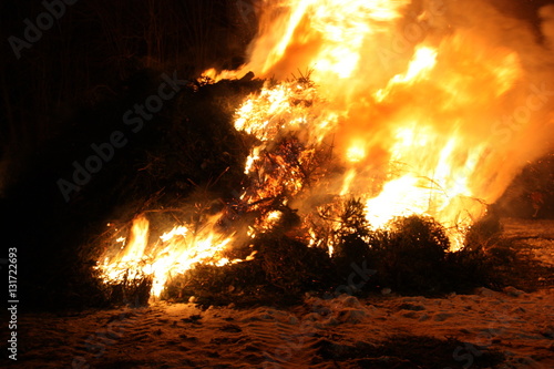 Biikebrennen Osterfeuer in Nordfriesland