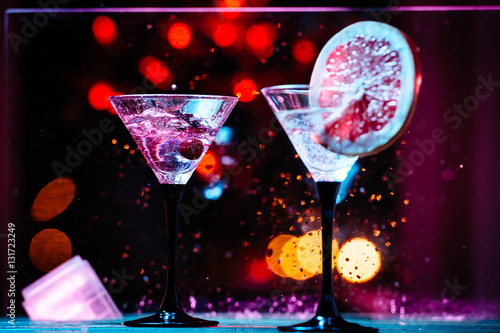 colourful cocktail with splashes
